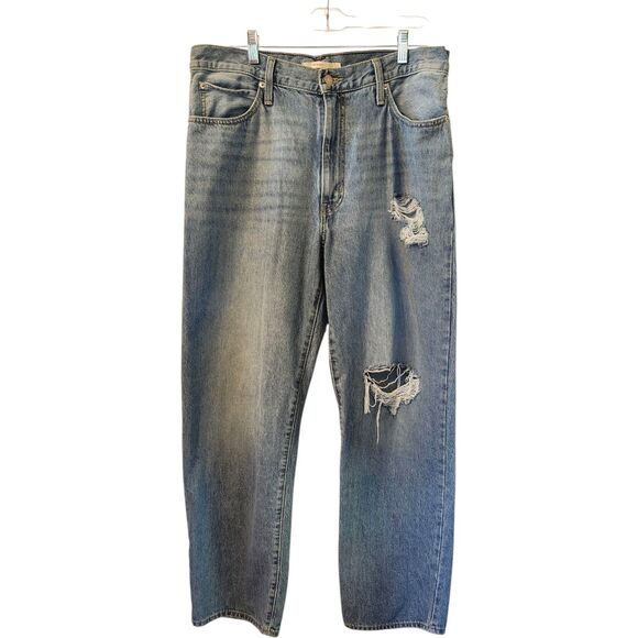 Levi's 94 Baggy Wide Leg Jeans Women 32 x 31 Blue Skater Retro Loose - Picture 2 of 10